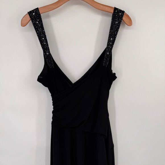 Laundry Shelli Segal Black Sleeveless Dress Sequin Straps size 10 new - Picture 11 of 15